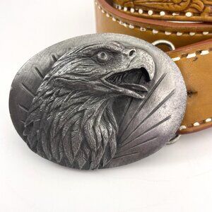 Vintage Siskiyou Buckle Co Belt Buckle Cast Metal 1987 Copyright Eagle